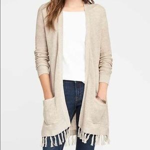 NWOT Old Navy Open Front Tassel Cardigan